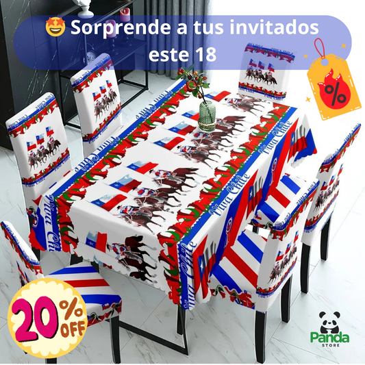 Juego de funda de silla + Mantel