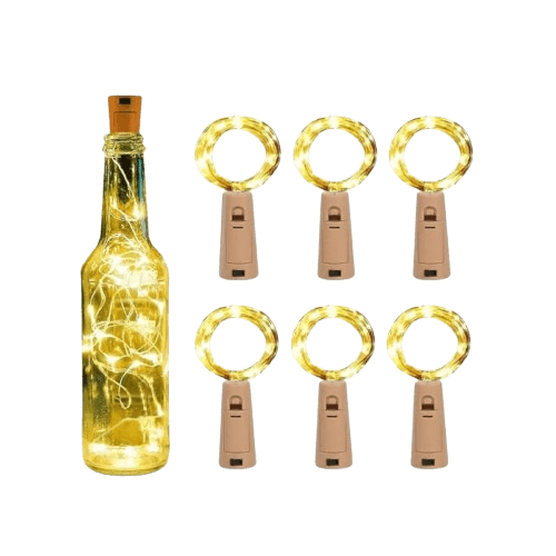 Docena de Corchos con Luces Para Botella