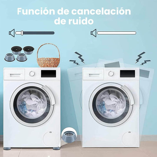 ⭐ Soporte Antideslizante Lavadora 4Pcs