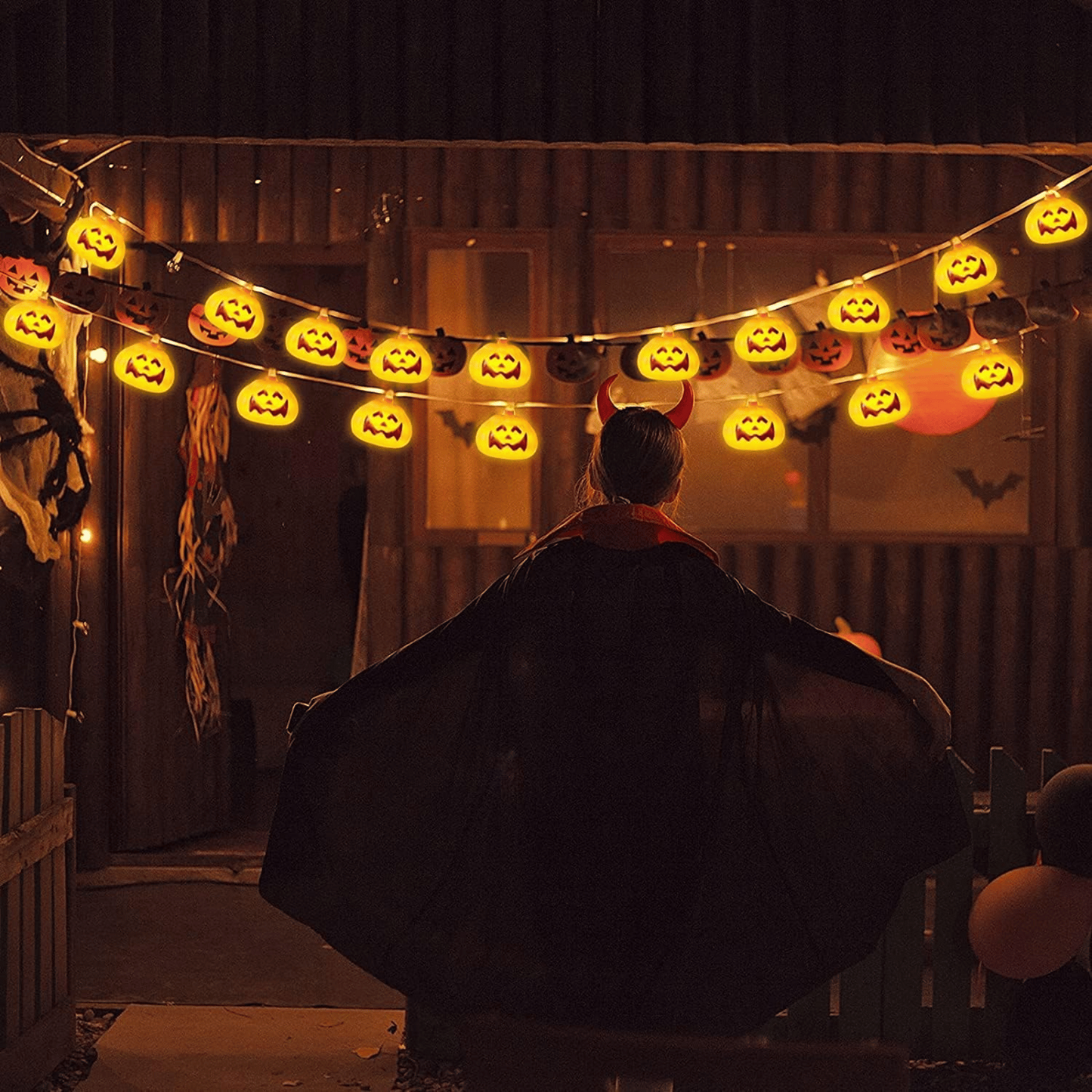 2 Luces Led De Halloween Calabazas