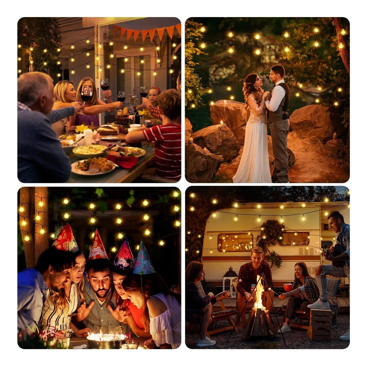 Luces Gotas de Agua Solar 5m, 20 LED